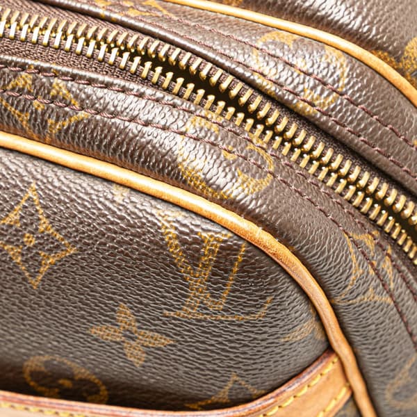 Pre-owned Louis Vuitton Monogram Reporter PM Brown