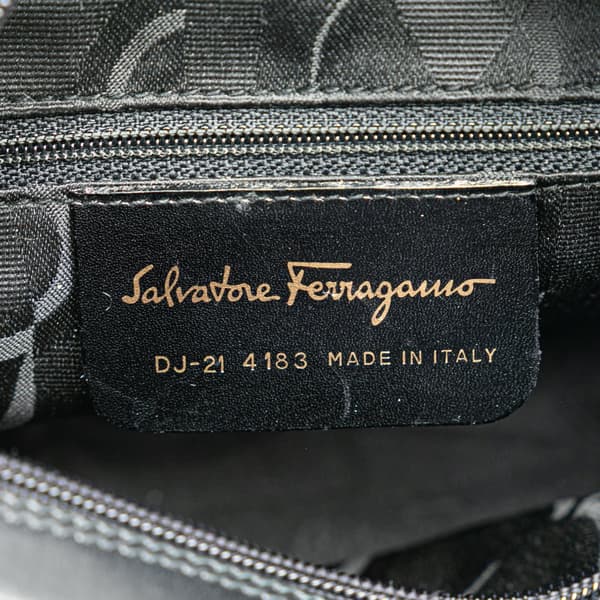 Pre-owned Ferragamo Vara Calfskin Crossbody Black