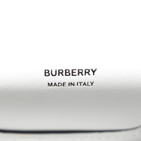 Pre-owned Burberry Micro Leather Olympia Crossbody White