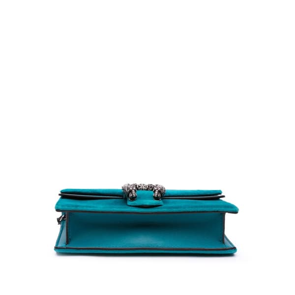 Pre-owned Gucci Super Mini Velvet Dionysus Crossbody Blue