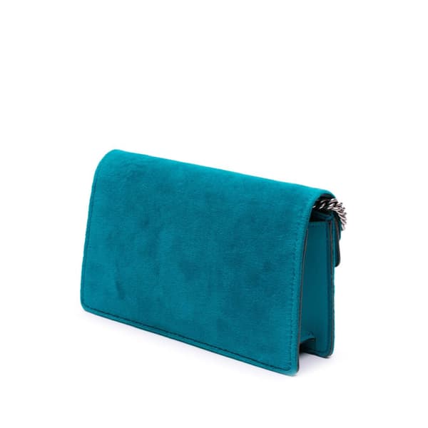 Pre-owned Gucci Super Mini Velvet Dionysus Crossbody Blue