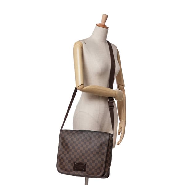 Pre-owned Louis Vuitton Damier Ebene Brooklyn MM Brown