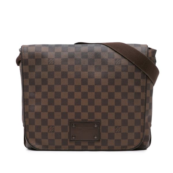 Pre-owned Louis Vuitton Damier Ebene Brooklyn MM Brown