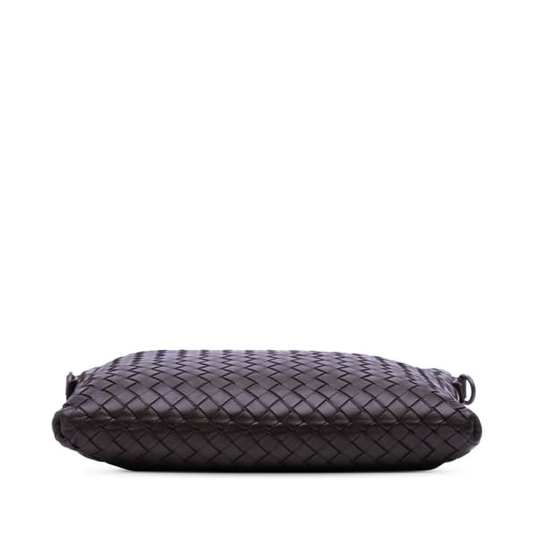 Pre-owned Bottega Veneta Leather Intrecciato Crossbody Brown