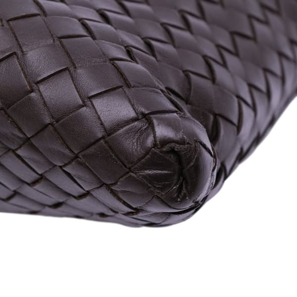 Pre-owned Bottega Veneta Leather Intrecciato Crossbody Brown