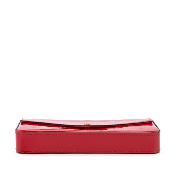 Pre-owned Louis Vuitton Monogram Vernis Pochette Felicie Red