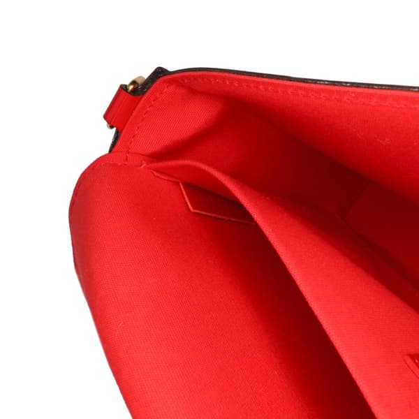 Pre-owned Louis Vuitton Monogram Vernis Pochette Felicie Red