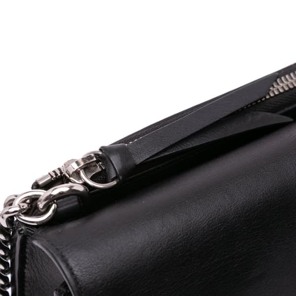 Pre-owned Gucci Medium Leather Dollar Interlocking G Crossbody Black