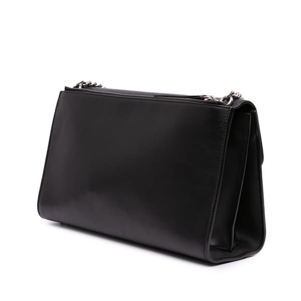 Pre-owned Gucci Medium Leather Dollar Interlocking G Crossbody Black