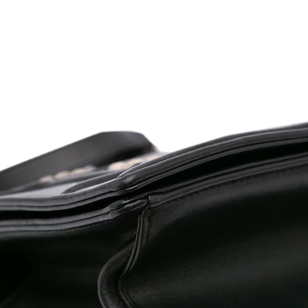 Pre-owned Dior Medium Studded Lambskin Diorama Flap Black