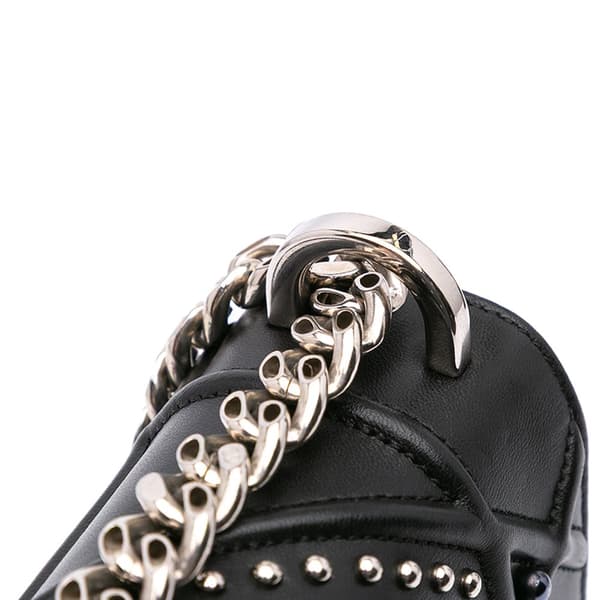 Pre-owned Dior Medium Studded Lambskin Diorama Flap Black