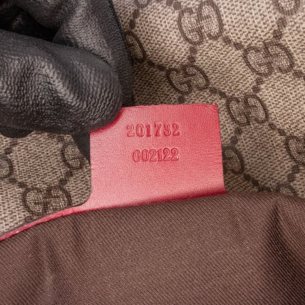 Pre-owned Gucci GG Supreme Web Messenger Bag Brown