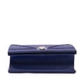 Miniatyrbild 3 av 9: Pre-owned Dior Medium Grained Calfskin Diorama Flap Blue
