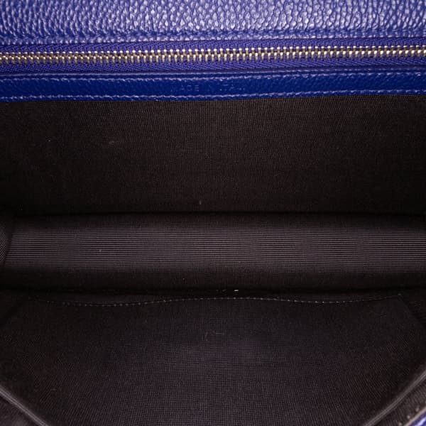 Pre-owned Dior Medium Grained Calfskin Diorama Flap Blue