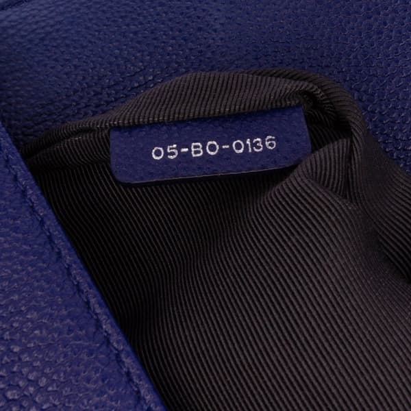 Pre-owned Dior Medium Grained Calfskin Diorama Flap Blue