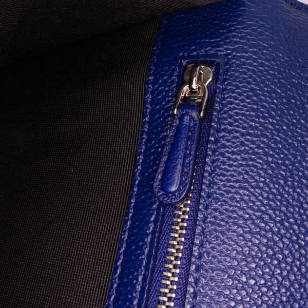 Pre-owned Dior Medium Grained Calfskin Diorama Flap Blue