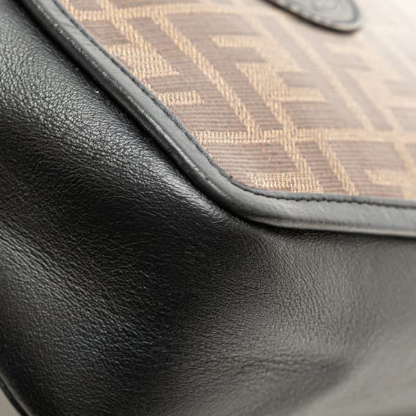 Pre-owned Fendi Zucca Coated Canvas Camera Crossbody Brown