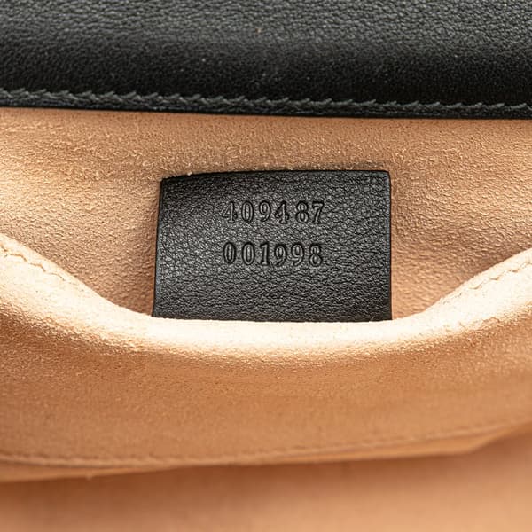 Pre-owned Gucci Small GG Supreme Bee Padlock Crossbody Brown