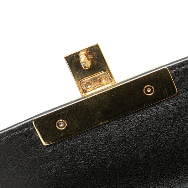 Pre-owned Gucci Small GG Supreme Bee Padlock Crossbody Brown