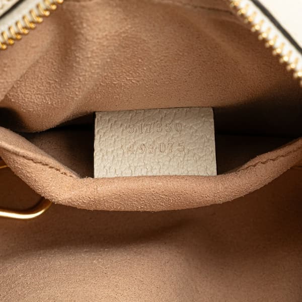 Pre-owned Gucci Mini Leather Ophidia Crossbody White