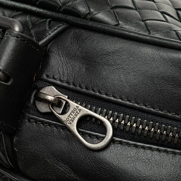 Pre-owned Bottega Veneta Intrecciato Crossbody Black