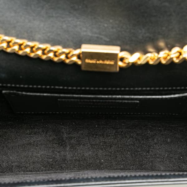 Pre-owned Saint Laurent Medium Smooth Calfskin Classic Monogram Kate Tassel Crossbody Black