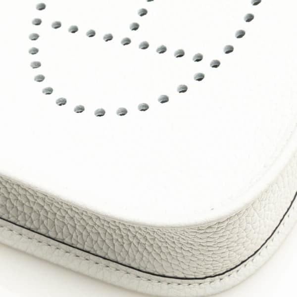 Pre-owned Hermès Clemence Evelyne TPM White