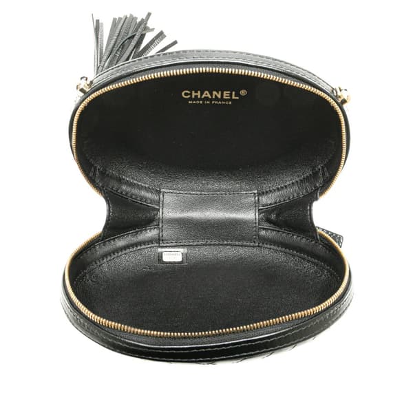 Pre-owned Chanel Chevron Lambskin La Pausa Evening Bag Black