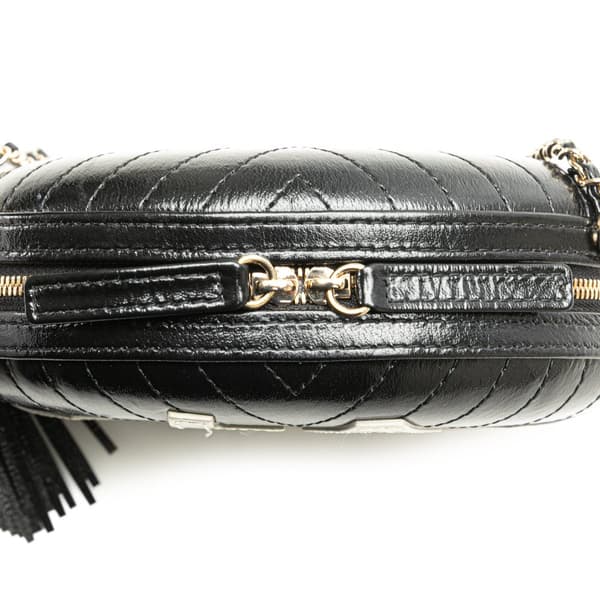 Pre-owned Chanel Chevron Lambskin La Pausa Evening Bag Black
