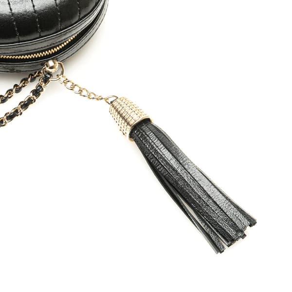 Pre-owned Chanel Chevron Lambskin La Pausa Evening Bag Black