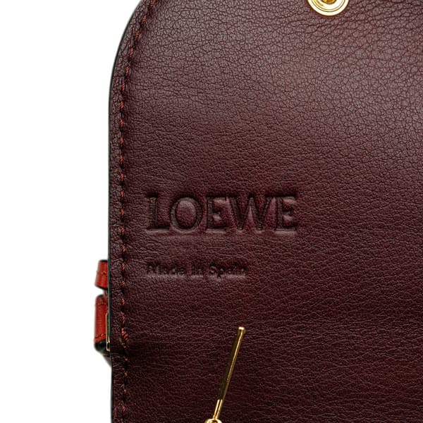 Pre-owned LOEWE Bicolor Leather Gate Pochette Crossbody Orange
