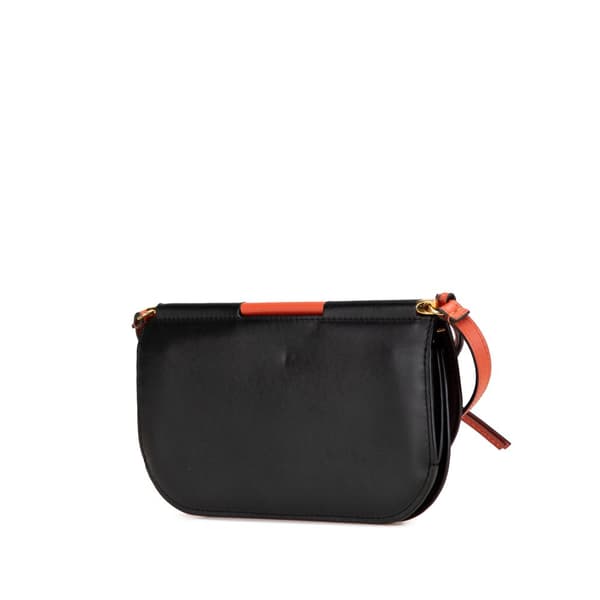 Pre-owned LOEWE Bicolor Leather Gate Pochette Crossbody Orange
