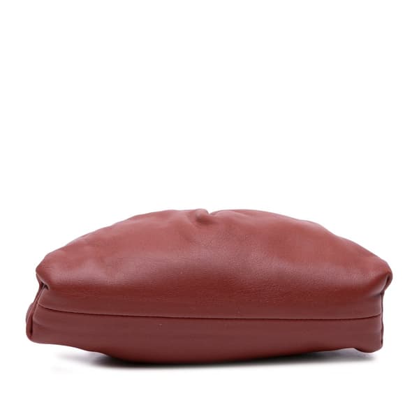 Pre-owned Bottega Veneta Lambskin The Mini Pouch Red