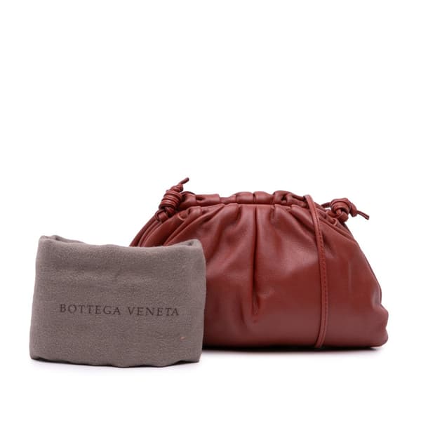 Pre-owned Bottega Veneta Lambskin The Mini Pouch Red