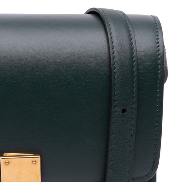 Pre-owned Celine Small Calfskin Classic Box Green