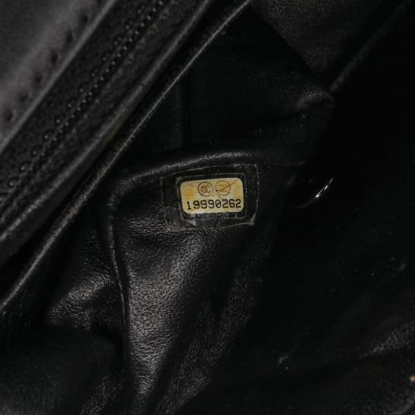 Pre-owned Chanel Mini Square Classic Patent Single Flap Black