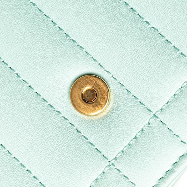 Pre-owned Burberry Quilted Leather Lola Clutch on Chain Green