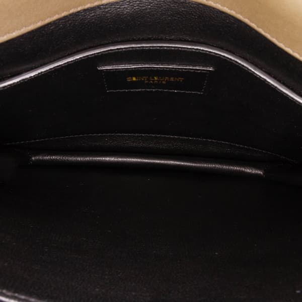 Pre-owned Saint Laurent Medium Suede Solferino Crossbody Brown
