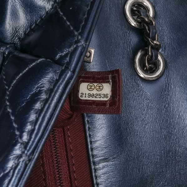 Pre-owned Chanel Mini Quilted Calfskin Coco Pleats Chain Flap Blue