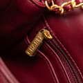 Miniatyrbild 8 av 10: Pre-owned Chanel Mini Square Lambskin Coco Heart Chain Flap Red