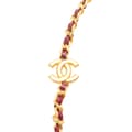Miniatyrbild 9 av 10: Pre-owned Chanel Mini Square Lambskin Coco Heart Chain Flap Red