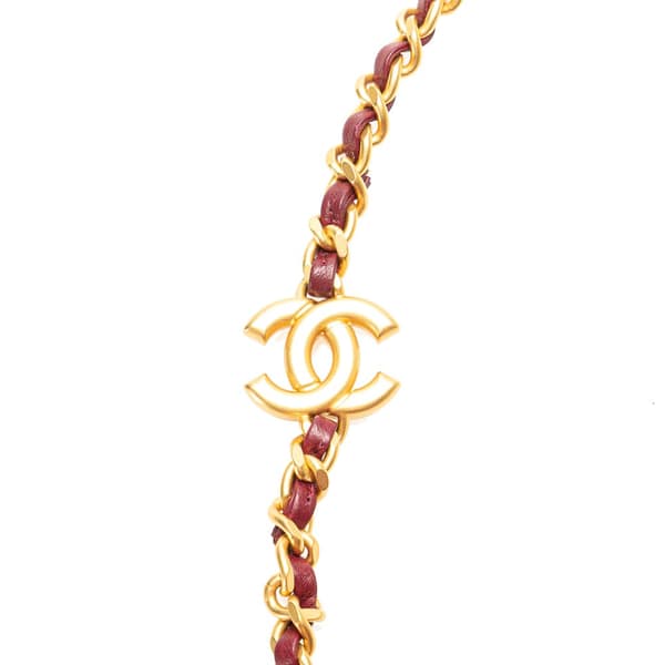 Pre-owned Chanel Mini Square Lambskin Coco Heart Chain Flap Red