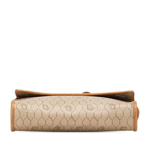 Pre-owned Dior Honeycomb Coated Canvas Crossbody Brown
