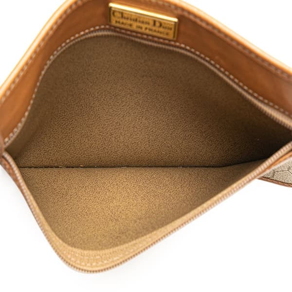 Pre-owned Dior Honeycomb Coated Canvas Crossbody Brown