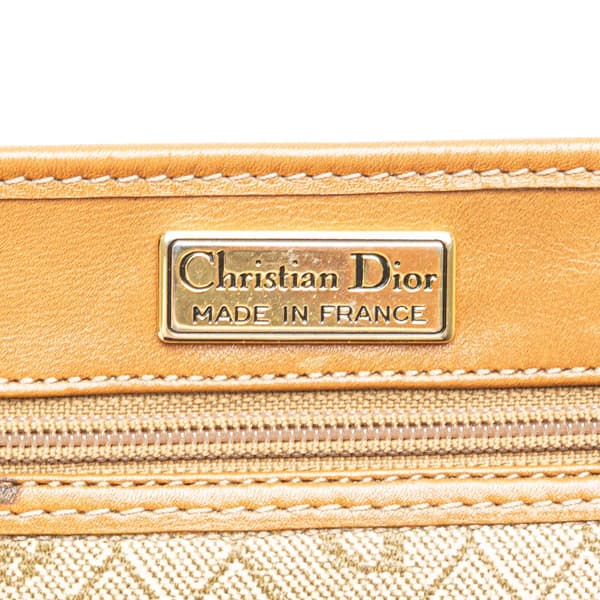 Pre-owned Dior Honeycomb Coated Canvas Crossbody Brown