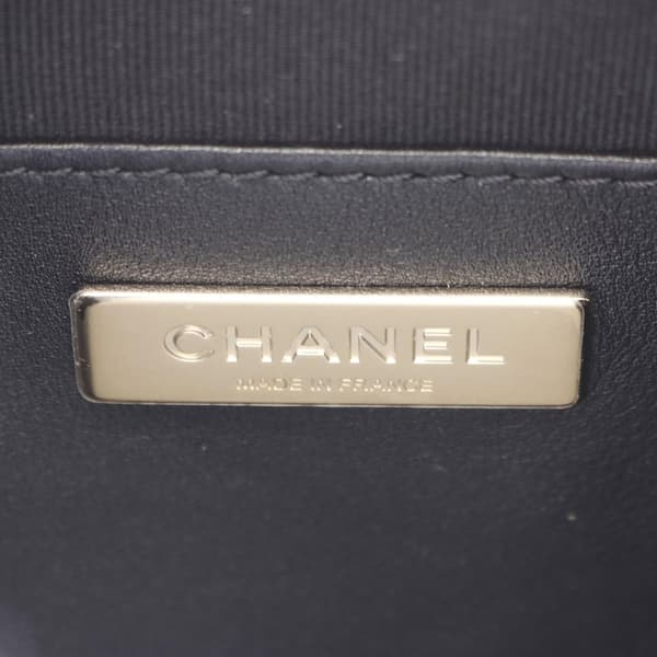 Pre-owned Chanel Quilted Lambskin Walk Of Fame Star Crossbody Black