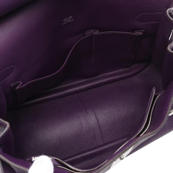 Pre-owned Hermès Clemence Jypsiere 34 Purple