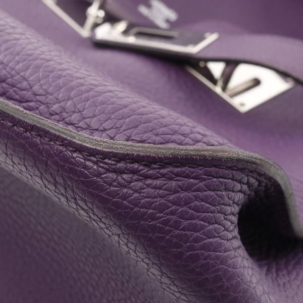 Pre-owned Hermès Clemence Jypsiere 34 Purple
