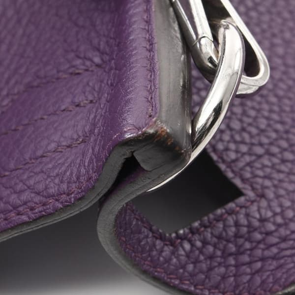 Pre-owned Hermès Clemence Jypsiere 34 Purple