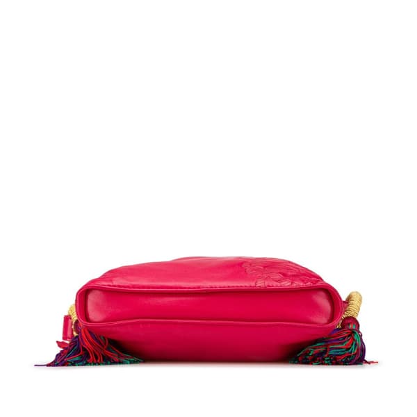 Pre-owned LOEWE Nappa Flamenco Tassel Crossbody Pink